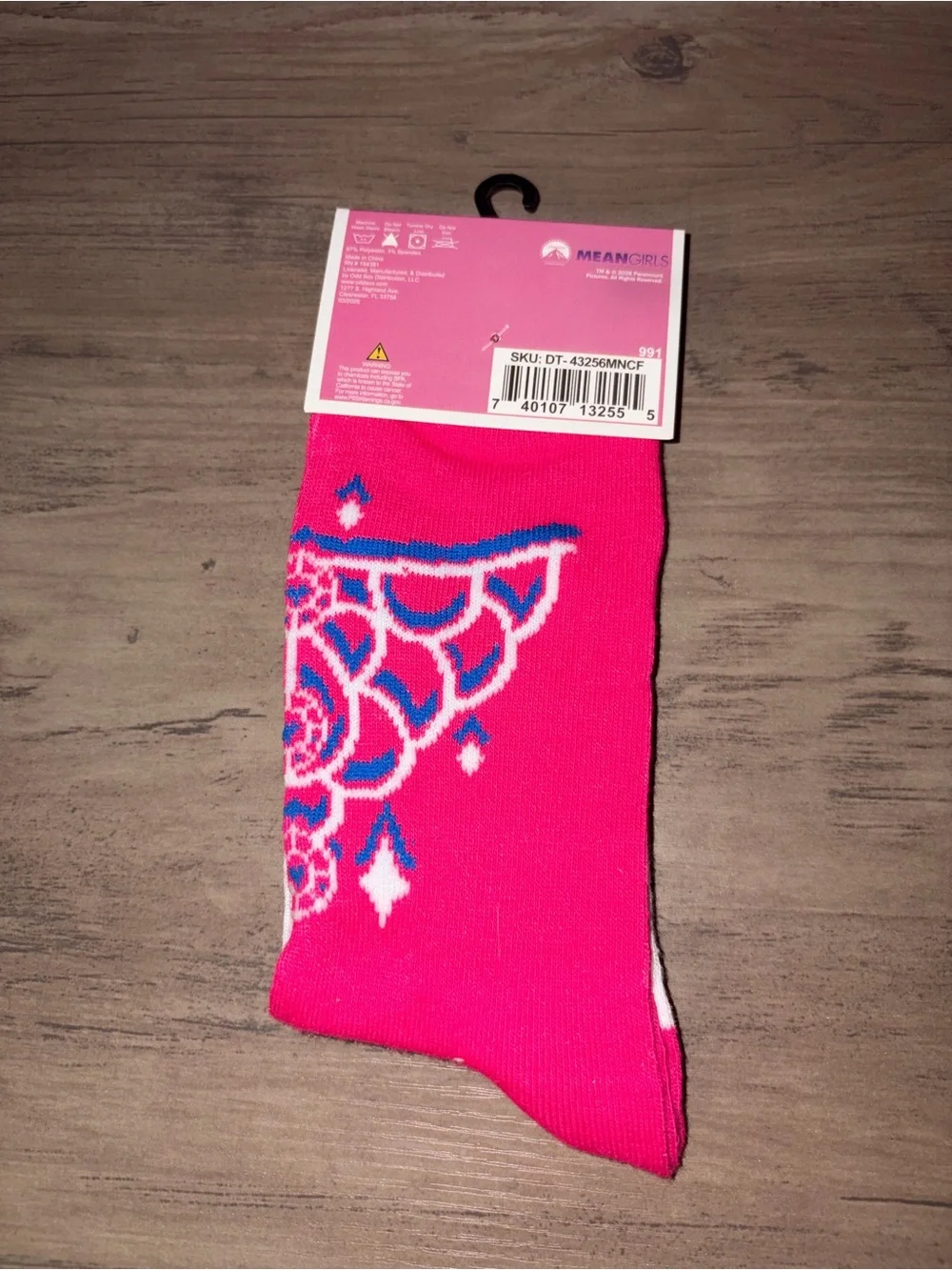 🆕💜🏝️🎉 Mean Girls Crew Socks “Get In Loser We’re Going Shopping” Crew Socks